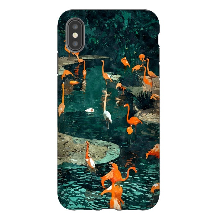 iPhone Xs Max StrongFit Flamingo Creek by Uma Prabhakar Gokhale