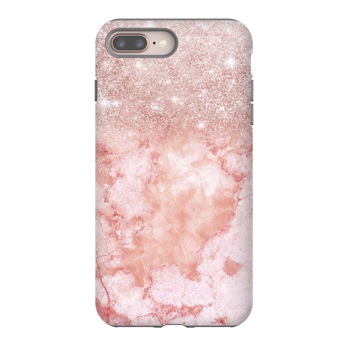 iPhone 7 plus StrongFit Glitter on Blush Agate by  Utart