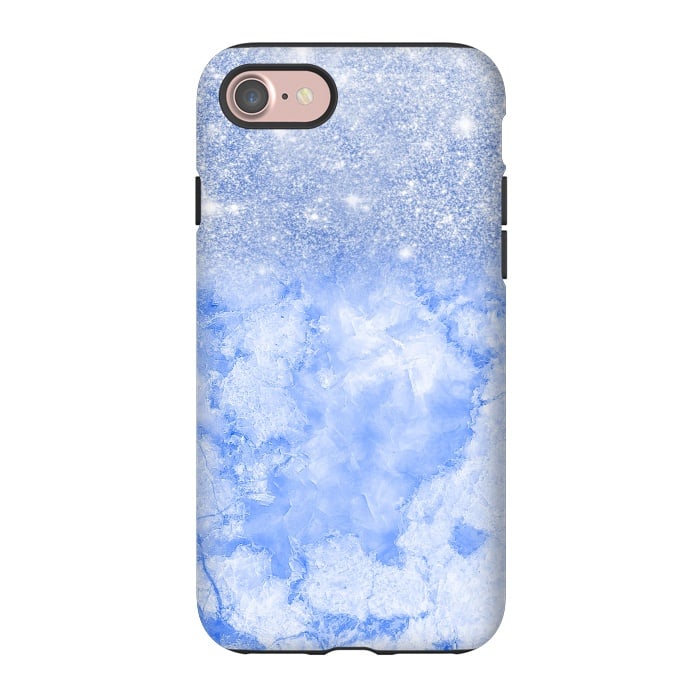 iPhone 7 StrongFit Glitter on Sky Blue Agate by  Utart