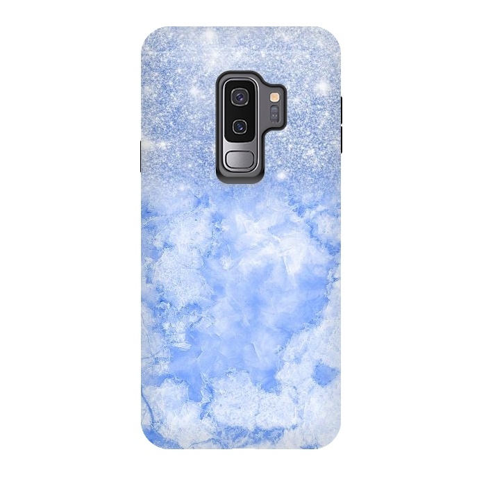 Galaxy S9 plus StrongFit Glitter on Sky Blue Agate by  Utart