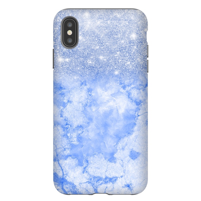 iPhone Xs Max StrongFit Glitter on Sky Blue Agate by  Utart