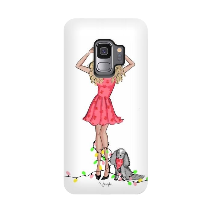 Galaxy S9 StrongFit Merry & Bright by Natasha Joseph Illustrations 