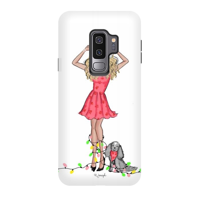 Galaxy S9 plus StrongFit Merry & Bright by Natasha Joseph Illustrations 