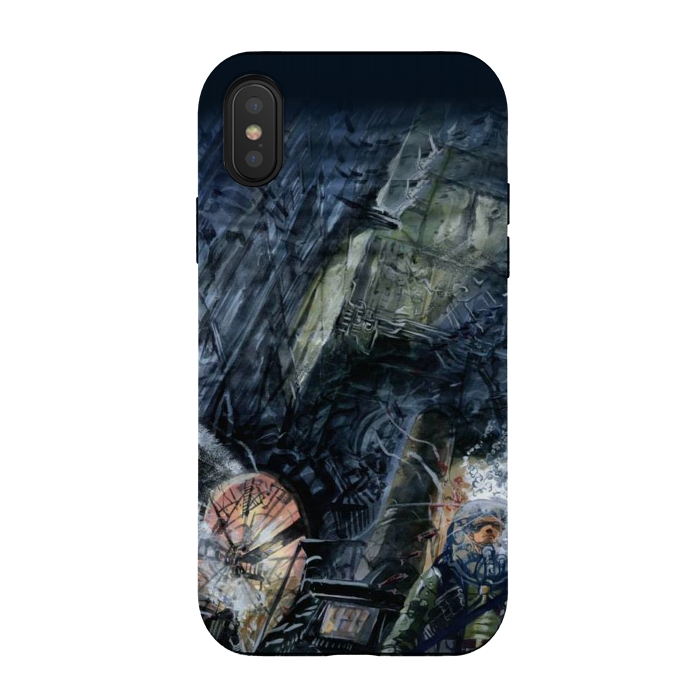 iPhone Xs / X StrongFit Twenty Thousand Leagues Under the Sea, Jules Verne world by Max LeTamis