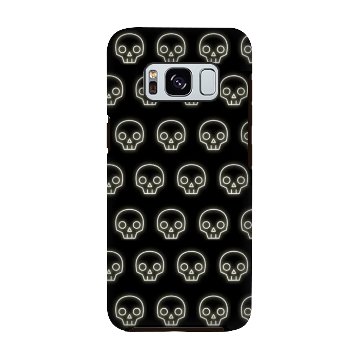 Galaxy S8 StrongFit Neon skull by Laura Nagel