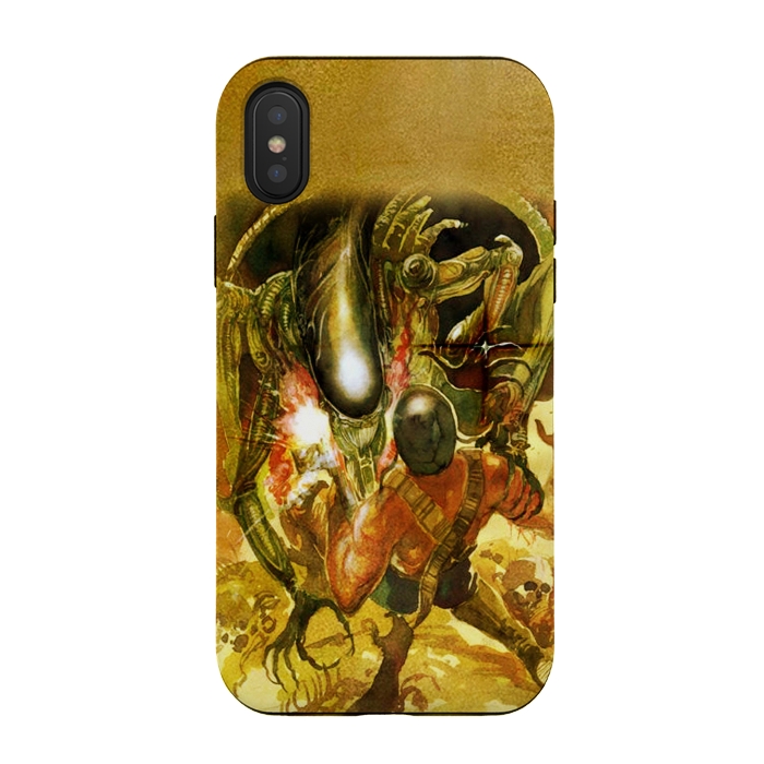 iPhone Xs / X StrongFit Aliens and War by Max LeTamis