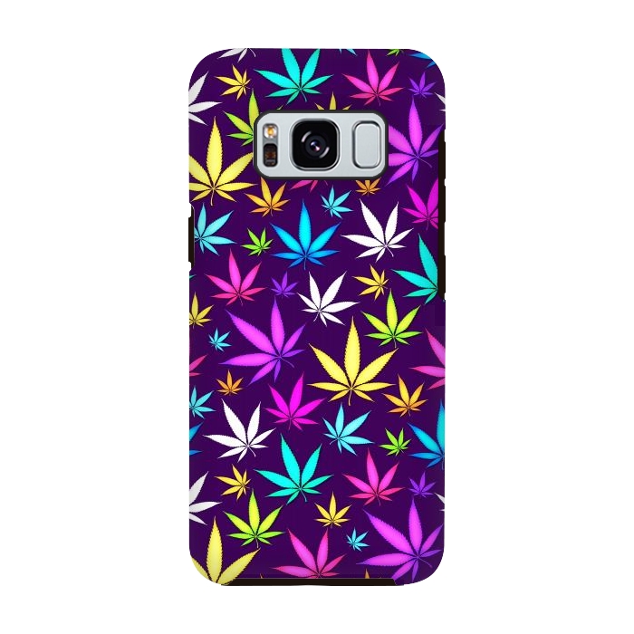 Galaxy S8 StrongFit Colorful Weed Pattern by Art Design Works