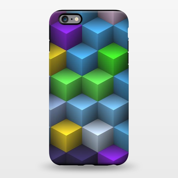 iPhone 6/6s plus StrongFit 3D Colorful Squares Pattern by Art Design Works