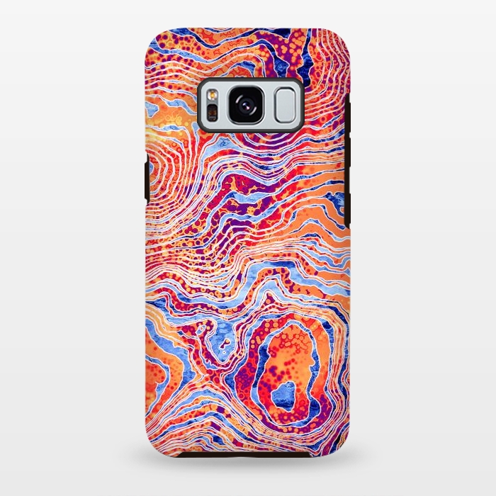 Galaxy S8 plus StrongFit  Abstract Colorful Marble I by Art Design Works
