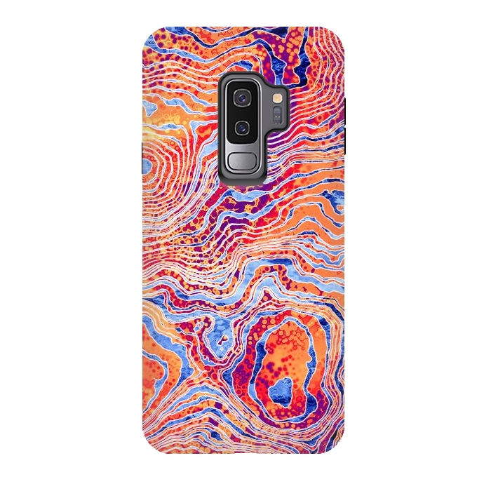 Galaxy S9 plus StrongFit  Abstract Colorful Marble I by Art Design Works