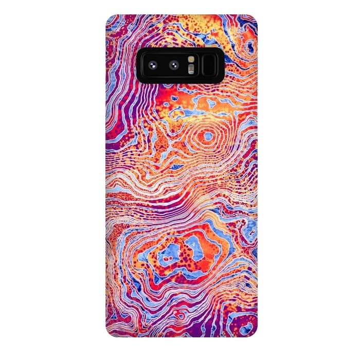 Galaxy Note 8 StrongFit  Abstract Colorful Marble II by Art Design Works