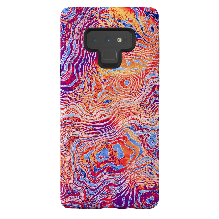 Galaxy Note 9 StrongFit  Abstract Colorful Marble II by Art Design Works