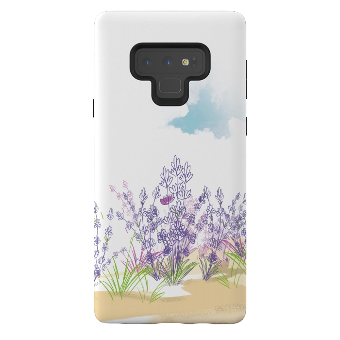 Galaxy Note 9 StrongFit Lavender flower by Bledi
