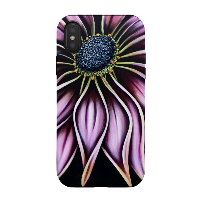iPhone Xs / X StrongFit Wild Cone Flower by Denise Cassidy Wood