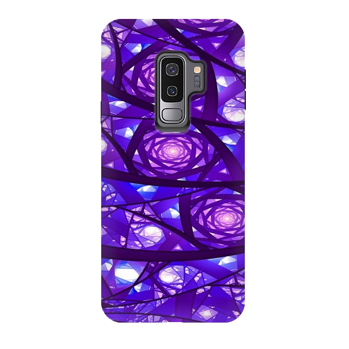 Galaxy S9 plus StrongFit Purple Fractal Pattern by Art Design Works