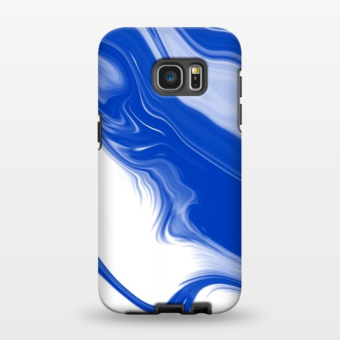Galaxy S7 EDGE StrongFit Blue Waves by Ashley Camille