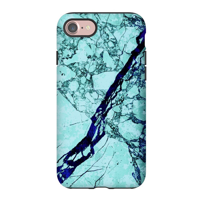 iPhone 7 StrongFit Turquoise blue marble by Oana 
