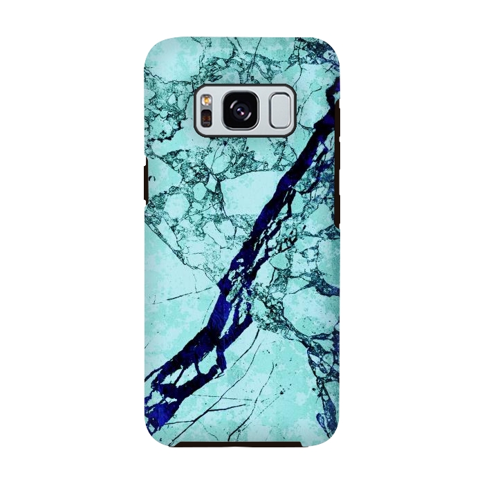 Galaxy S8 StrongFit Turquoise blue marble by Oana 