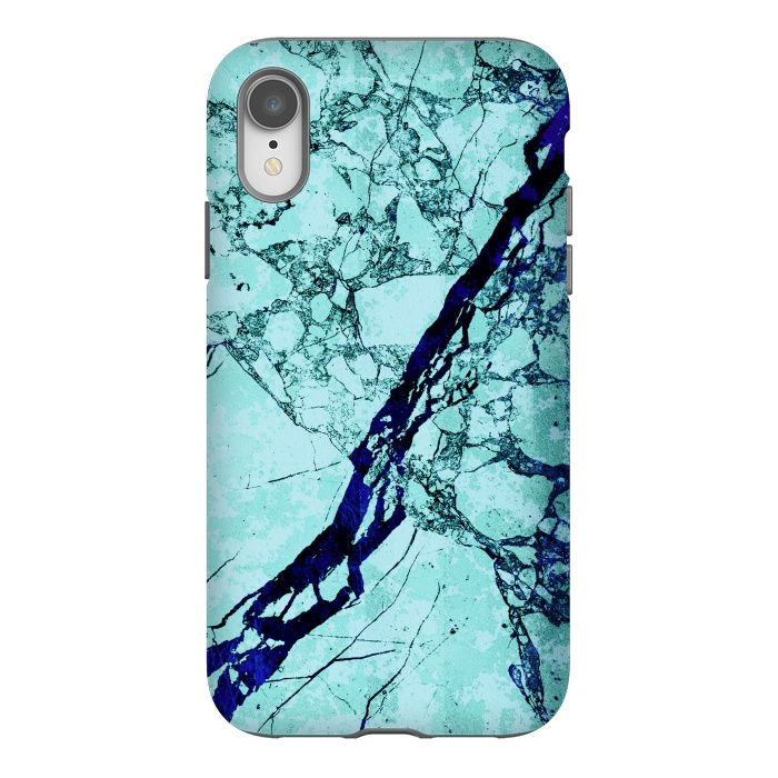 iPhone Xr StrongFit Turquoise blue marble by Oana 