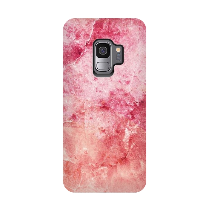 Galaxy S9 StrongFit Pink peach marble art by Oana 