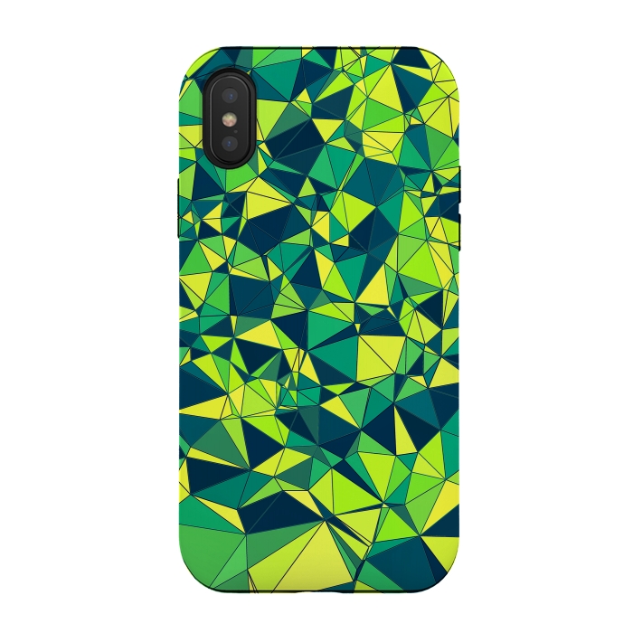 iPhone Xs / X StrongFit Green Low Poly Design by Art Design Works