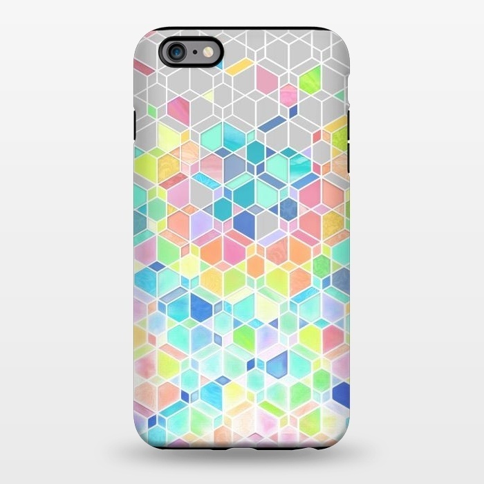 iPhone 6/6s plus StrongFit Rainbow Cubes and Diamonds by Micklyn Le Feuvre