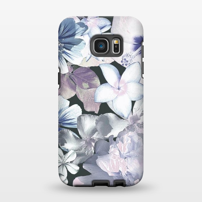 Galaxy S7 EDGE StrongFit Dark flowers by Susanna Nousiainen