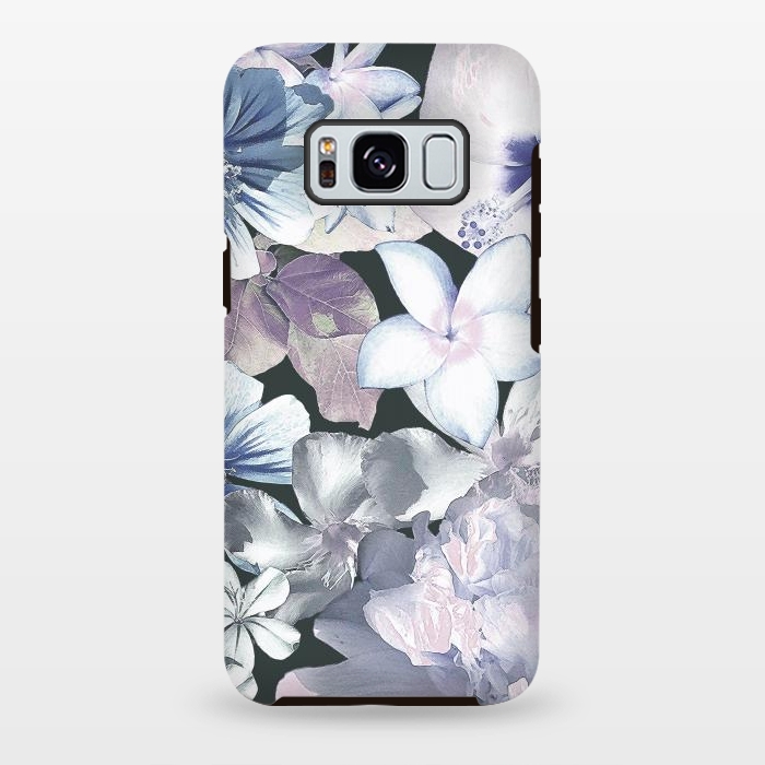 Galaxy S8 plus StrongFit Dark flowers by Susanna Nousiainen