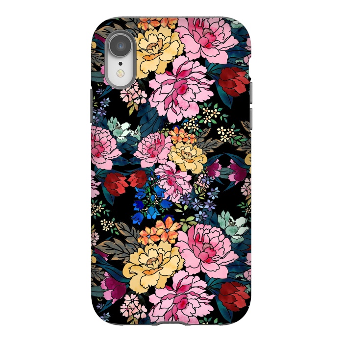 iPhone Xr StrongFit stylish winter flowers bouquets illustration  by InovArts