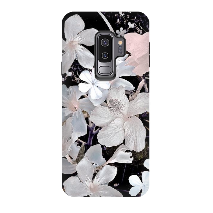Galaxy S9 plus StrongFit Dark flowers II by Susanna Nousiainen