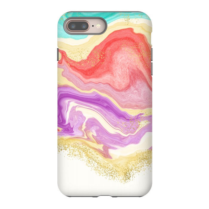 iPhone 7 plus StrongFit Colorful Marble by Noonday Design