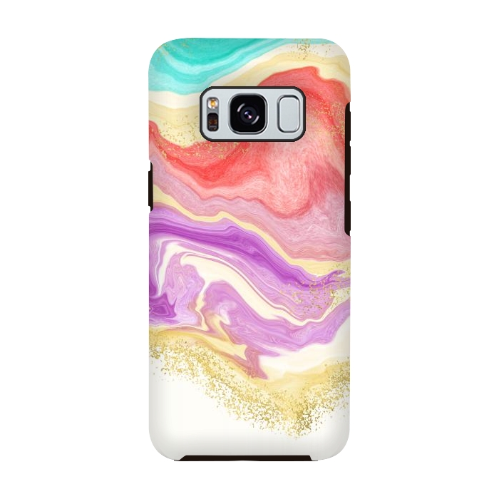 Galaxy S8 StrongFit Colorful Marble by Noonday Design