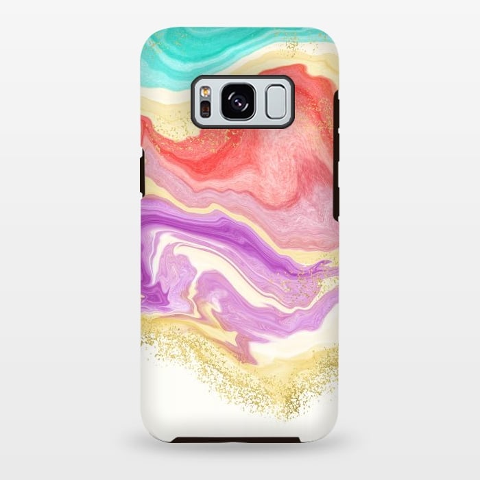 Galaxy S8 plus StrongFit Colorful Marble by Noonday Design