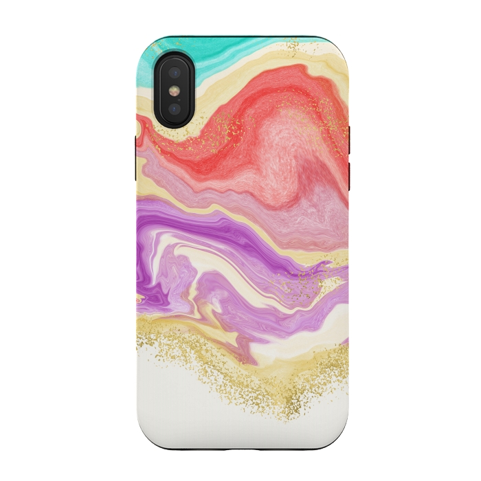 iPhone Xs / X StrongFit Colorful Marble by Noonday Design