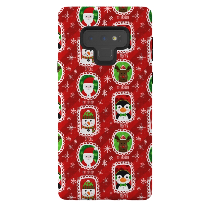 Galaxy Note 9 StrongFit Santa and Friends by Noonday Design
