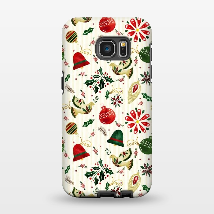 Galaxy S7 EDGE StrongFit Ornate Christmas Ornaments by Noonday Design