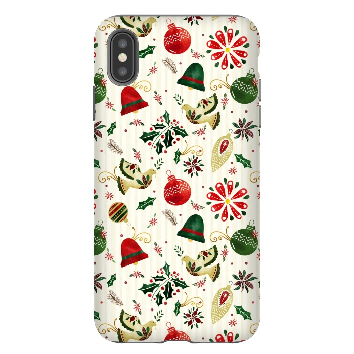 iPhone Xs Max StrongFit Ornate Christmas Ornaments by Noonday Design