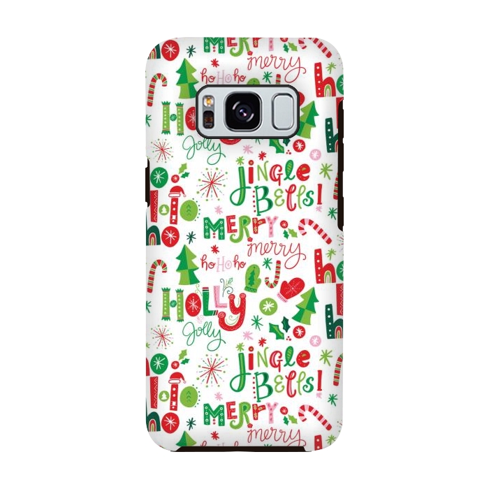 Galaxy S8 StrongFit Festive Christmas Lettering by Noonday Design