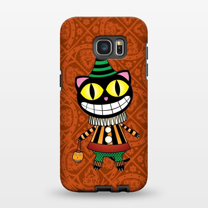 Galaxy S7 EDGE StrongFit Cassiues Harlequin Cat by Mangulica