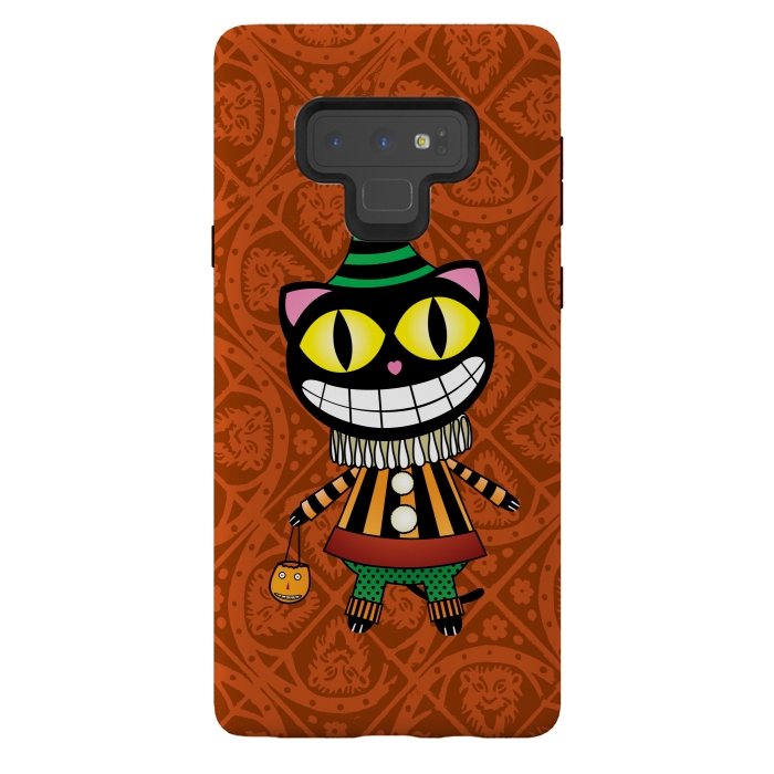 Galaxy Note 9 StrongFit Cassiues Harlequin Cat by Mangulica