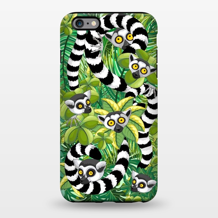 iPhone 6/6s plus StrongFit Lemurs of Madagascar on Rainforest  by BluedarkArt
