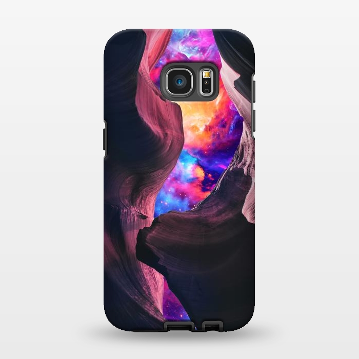 Galaxy S7 EDGE StrongFit Grand Canyon with Colorful Space Collage by Art Design Works