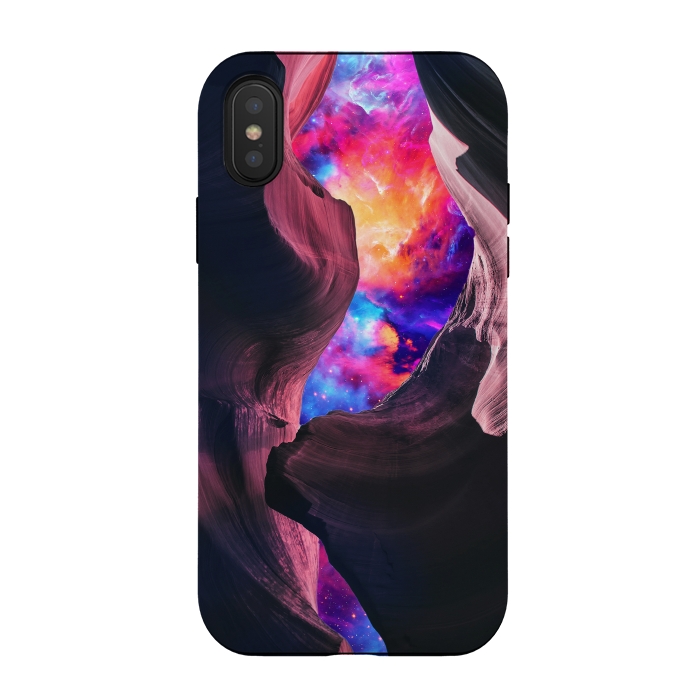 iPhone Xs / X StrongFit Grand Canyon with Colorful Space Collage by Art Design Works