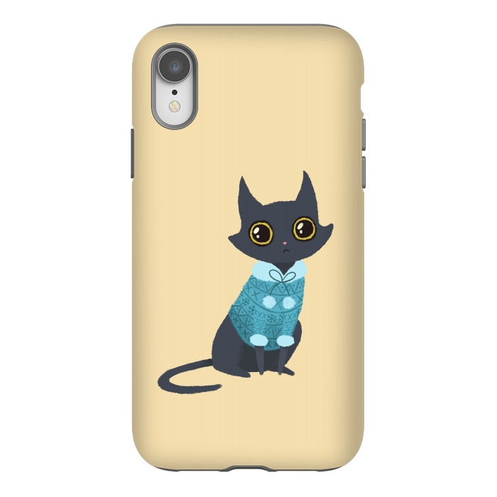 iPhone Xr StrongFit Cozy cat by Laura Nagel
