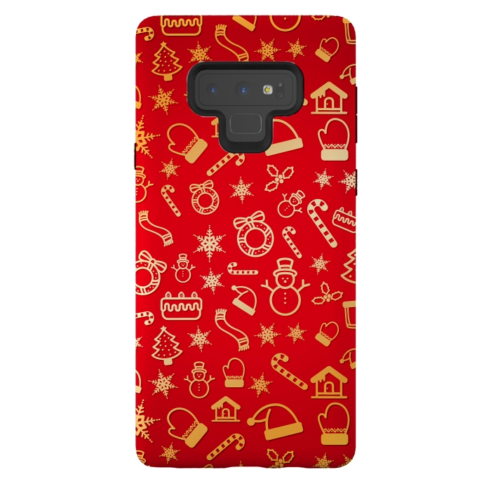 Galaxy Note 9 StrongFit Christmas Pattern by Art Design Works