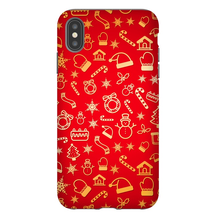 iPhone Xs Max StrongFit Christmas Pattern by Art Design Works