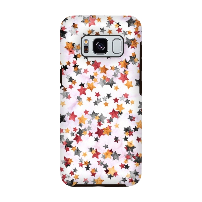 Galaxy S8 StrongFit Gold silver party stars by Oana 
