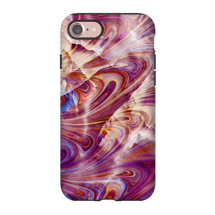 iPhone 7 StrongFit purple pink marble art by Oana 