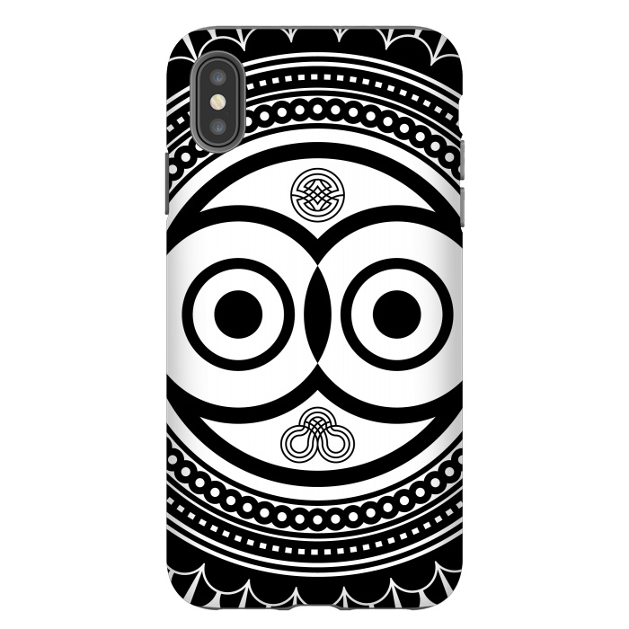 iPhone Xs Max StrongFit zentangle with owl by TMSarts