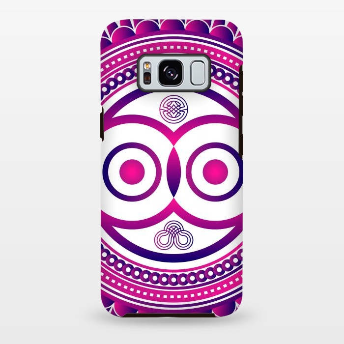 Galaxy S8 plus StrongFit pink mandala owl by TMSarts